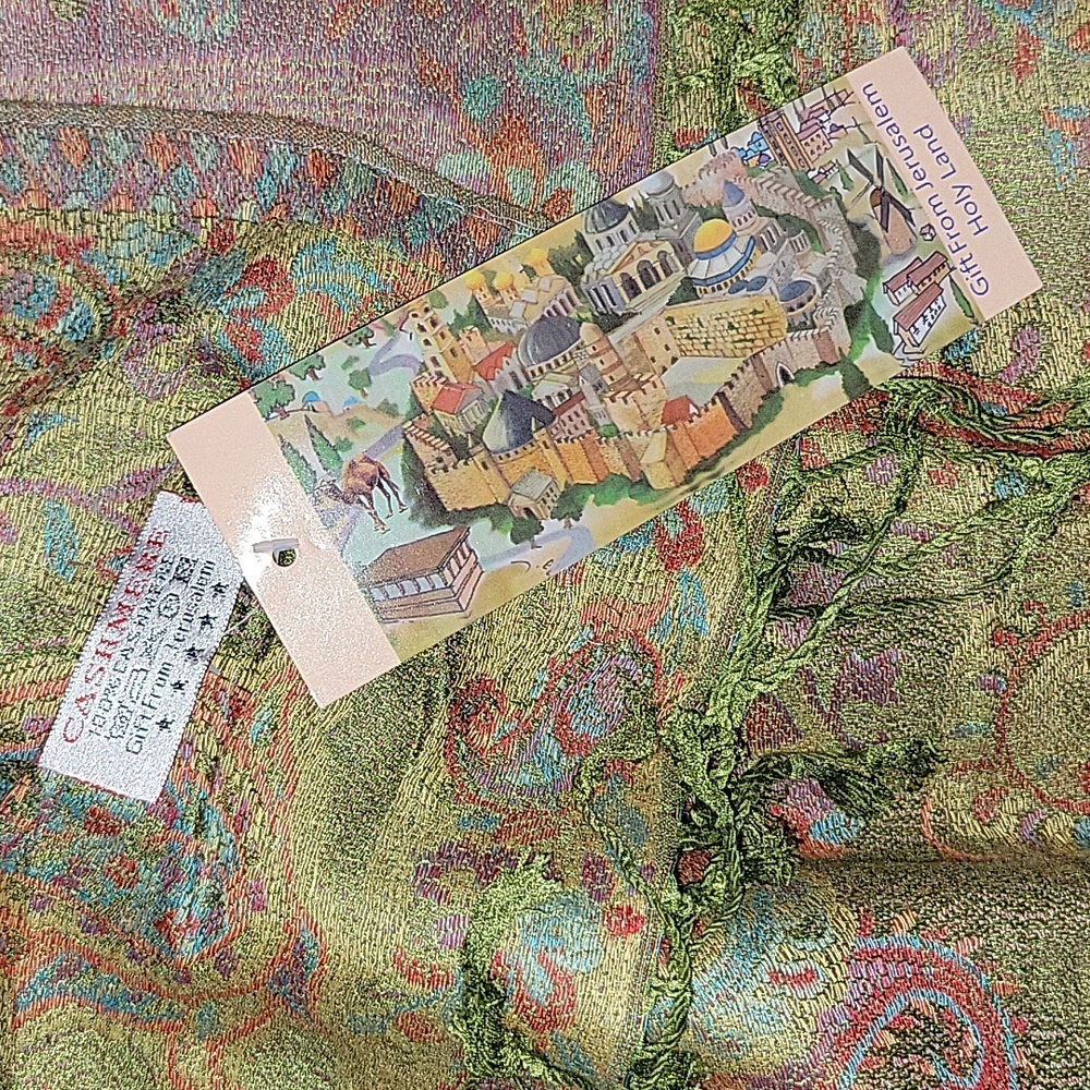 CASHMERE Multicolor Paisley Wrap/Shawl/Large Scarf - Picture 4 of 7